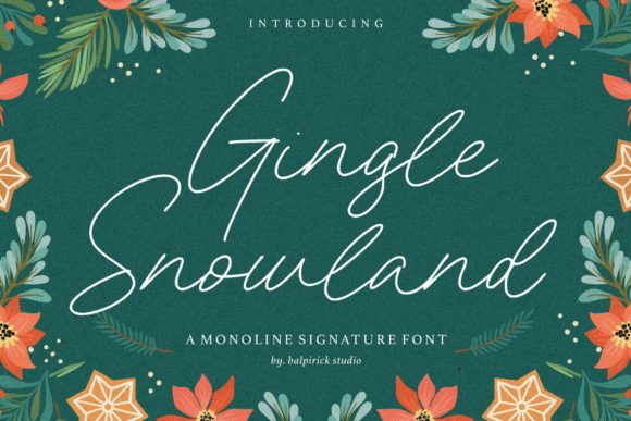 Gingle Snowland: Elevate Your Designs with This Monoline Script