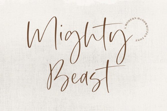 Mighty Beast: Where Modern Elegance Meets Handwritten Charm